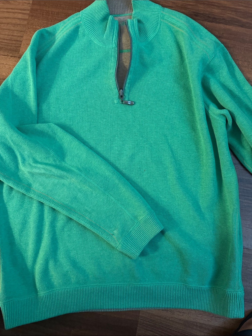 Tommy Bahama Men's Half-Zip Sweater in Teal